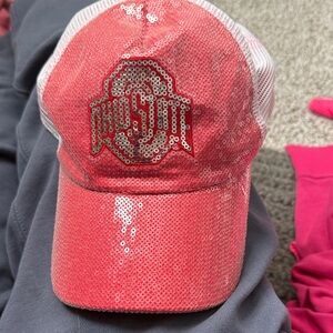 Women’s Ohio state sparkly red and white hat